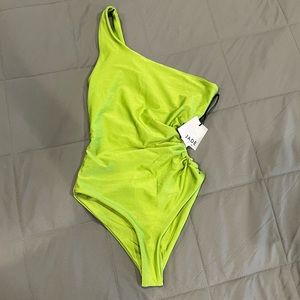 NWT Jade Swim Sena One Piece Swimsuit in Palm Sheen - Sz XS
